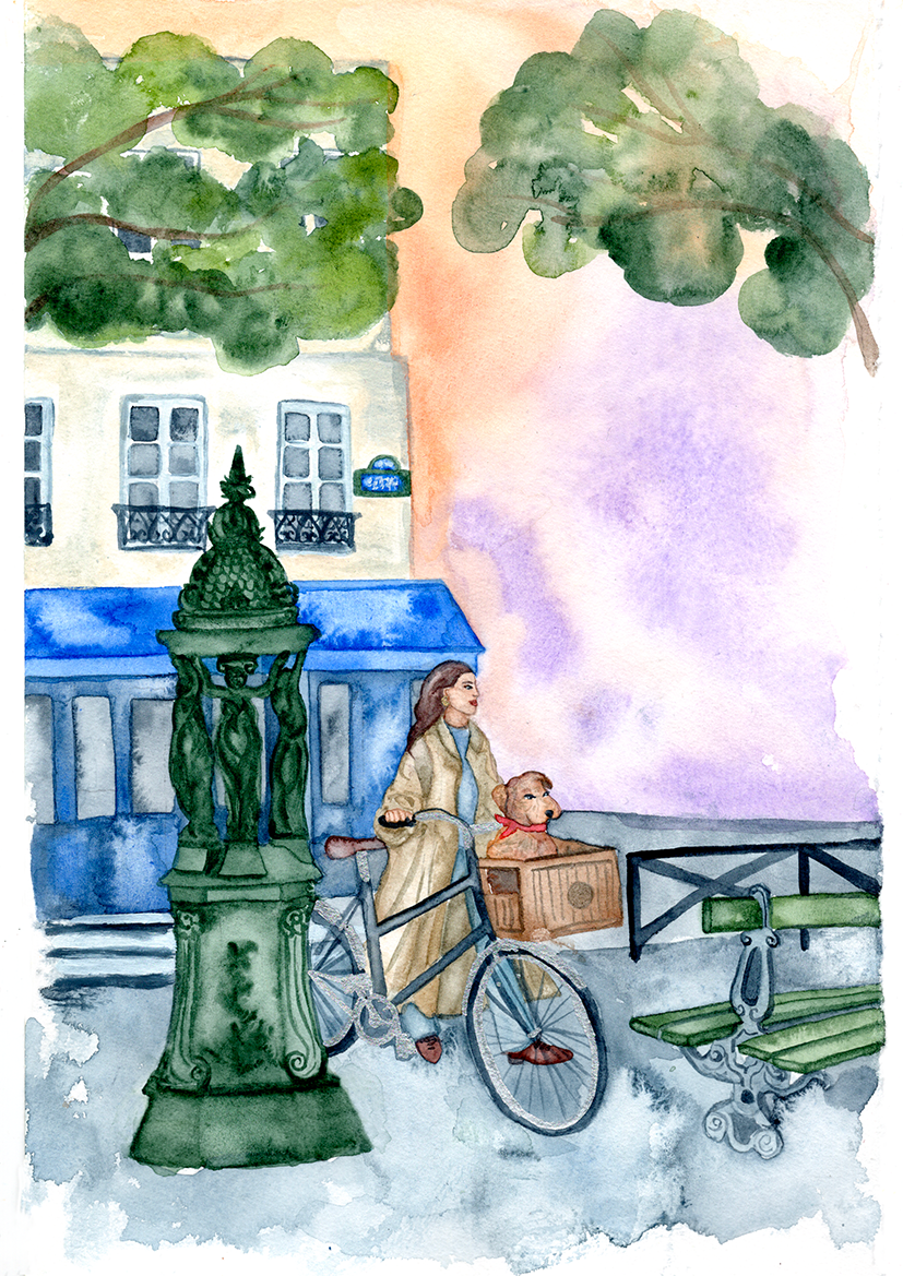 Place Juliette Dodu, Paris - illustration for A Week Abroad - Edition Paris